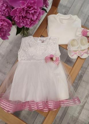 Красивое детское платье комплект для младенцев девочек