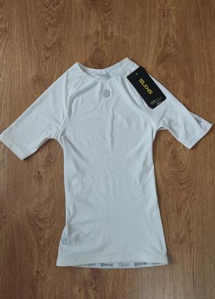 Спортивная футболка компрессионная белая1 фото