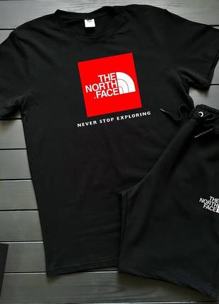 Летний чёрный спортивный костюм the north face літній костюм the north face