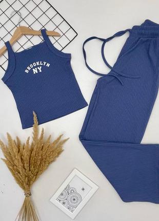 Костюм майка и штаны палаццо