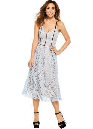 Платье стильное myleene class, contrast strap lace dress blue