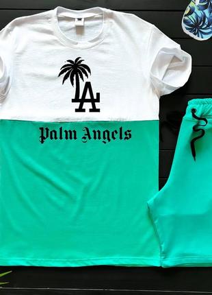 Летний зелёный спортивный костюм palm angels літній костюм palm angels1 фото