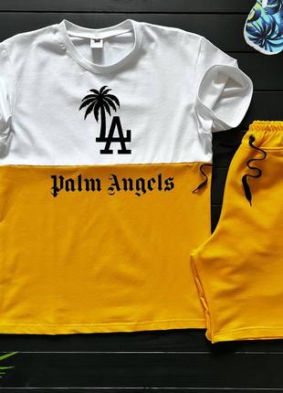 Летний оранжевый спортивный костюм palm angels помаранчевий літній костюм palm angels1 фото