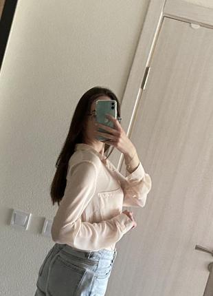 Блуза/рубашка new look m персикова