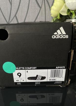 Шльопанці adidas, чоловічі шльопанці adilette comfort adidas7 фото