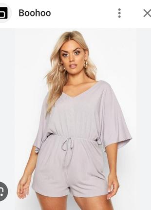 Ромпер в "рубчик" от boohoo в размере plus size 56-58