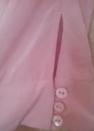 Фирменная шикарная 100% шелковая блуза розового цвета4 фото