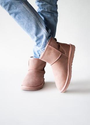 💎жіночі уггі💎ugg classic mini mini сутінків, шкіряні зимові угі, чоботи зима.1 фото