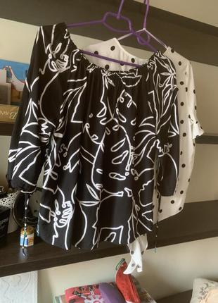 Блуза-блузки летние вискоза (в паре акция😄)6 фото