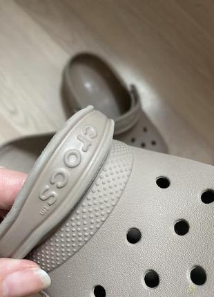 Crocs кроксы оригинал шлепки коричневые m5 w7- 35,36p2 фото