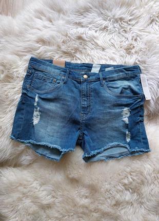 💚🌺💙 крутежные новые джинсовые шорты с рваной1 фото