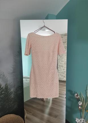 Коктейльна сукня ніжного рожево - персикового кольору