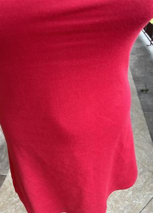 Трикотажное красное платье zara2 фото