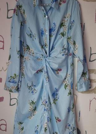 Zara плаття міді сукня рубашка розмір м/l хлопок3 фото