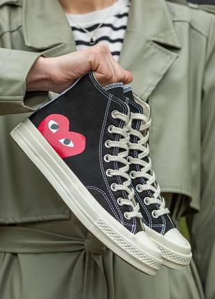 Женские кеди converse x comme des garçons play 36-37-38-39-40-41