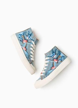 Zara кеди з вишивкою 27р.