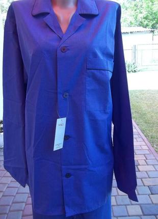 ( 48 / 50 р) marks & spencer мужская пижама хлопковая великобритания новая оригинал !2 фото