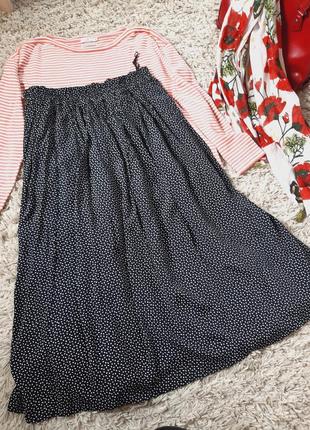Актуальная длинная вискозовая юбка на резинке ,betty barclay,  p. 42-463 фото