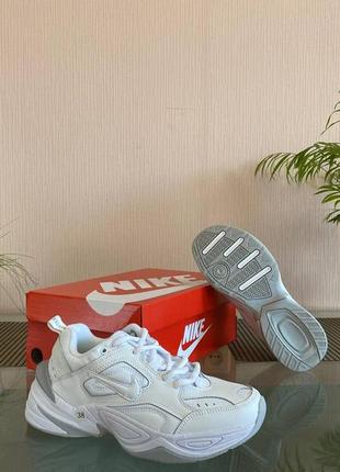 Nike m2k tekno (біло-сірі)1 фото
