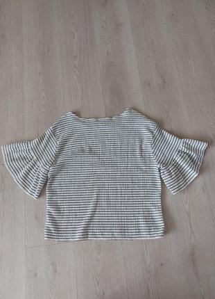 Текстурная блузка mango с объемными рукавами, размер s, можно м3 фото