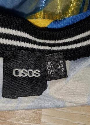 Платье-футболка желто-голубое от asos британия бренд4 фото