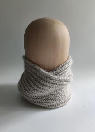 Снуд в два оборота жемчужно-серый
