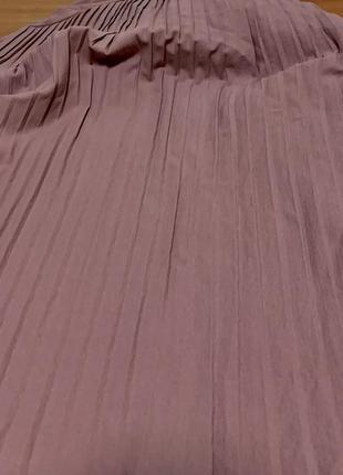 Блуза рубашка кавова текстурний шифон спинка плісе, 12/16/44 (2836)7 фото
