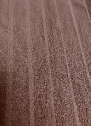 Блуза рубашка кавова текстурний шифон спинка плісе, 12/16/44 (2836)8 фото