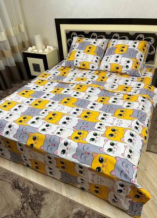 Комплект постельного белья с котиками5 фото