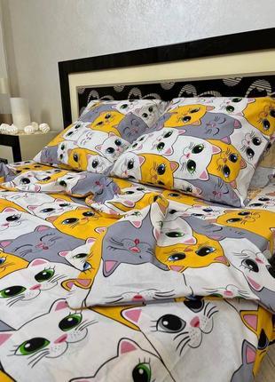 Комплект постельного белья с котиками6 фото
