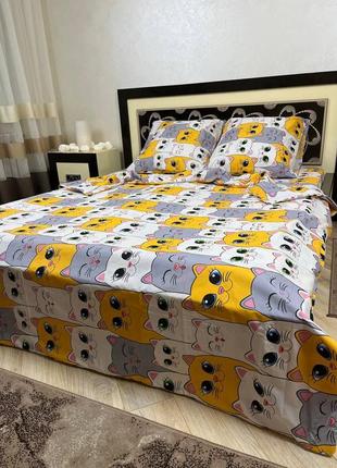 Комплект постільної білизни з котиками