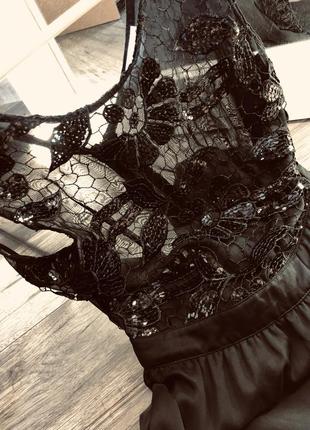 Нереально красивое платье сеточка шифон сеточно пайетки в стиле zara, mango, hm2 фото
