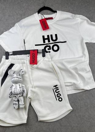 Комплект шорти+ футболка в стилі hugo boss