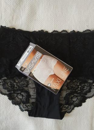 Мереживні сліпи black/maxi line чорне мереживо висока посадка