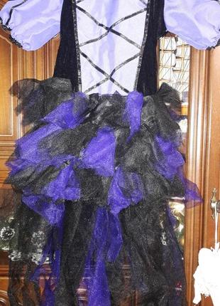 Шикарный карнавальный костюм ведьмочки бабы яги 5-7 лет