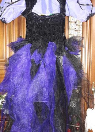 Шикарный карнавальный костюм ведьмочки бабы яги 5-7 лет2 фото