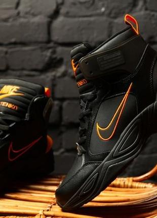 Nike m2k tekno winter black/orange, ❄️зимние мужские кроссовки найк.