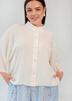 Базова жіноча сорочка із натуральної тканини кольори4 фото