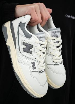 Женские кроссовки new balance 550 white grey 36-37-39