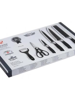 Набір кухонних ножів із сталі 6 предметів genuine king-b00113 фото