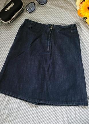 Юбка юбка мини джинс трапеция2 фото