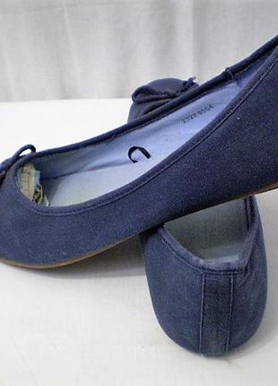 Удобные легкие джинсовые балетки blue motion