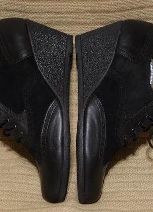 Эффектные комбинированные черные кожаные оксфорды-броги ombretta 40 р.8 фото