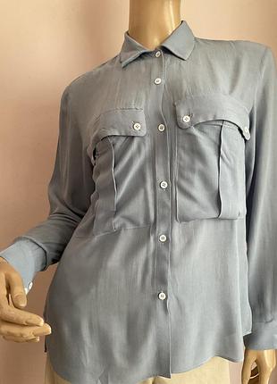 Сіра віскозна блузка- оверсайз/xs/ brend zara