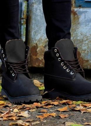 😍timberland brown😍мужские зимние кожаные коричневые ботинки тимберленд.3 фото