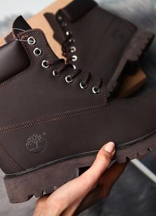 😍timberland brown😍мужские зимние кожаные коричневые ботинки тимберленд.5 фото