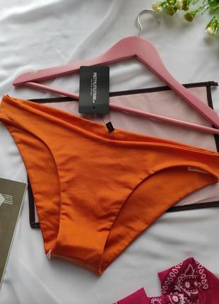 Яркие плавки женские оранжевый купальник низ трусики двойные базовая модель раздельный купальник2 фото
