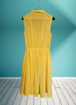 Платье h&amp;m р.38 ярко желтое воздушное3 фото