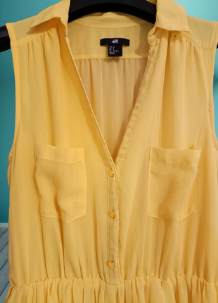 Сукня h&m р.38 яскраво жовта повітряна4 фото