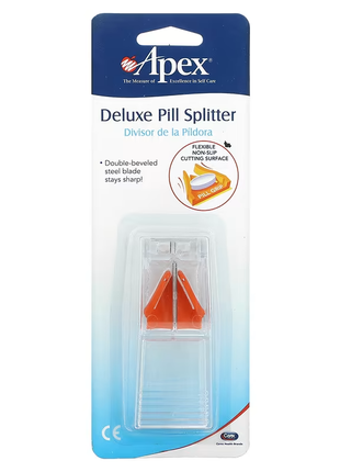 Apex, подрібнювач таблеток делік таблеток люкс ніж для таблеток біло-жовтогарячий
